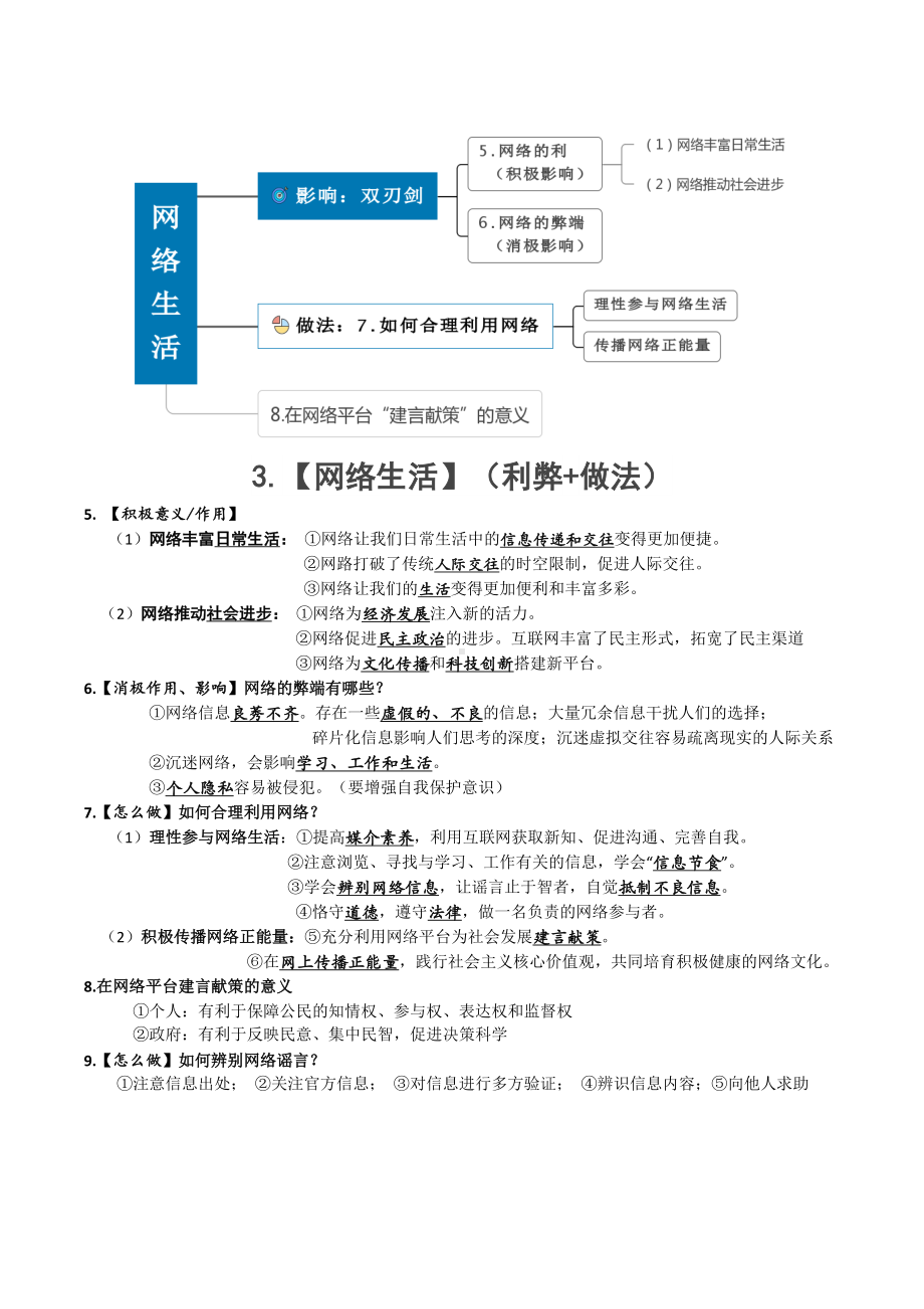 2023-2024学年（部）统编版八年级上册《道德与法治》期末复习知识点梳理.docx_第2页