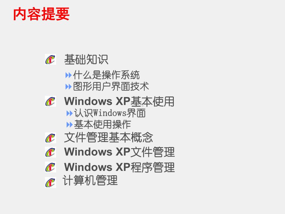 大学计算机基础教程及实训指导课件第二部分 Windows XP 操作系统.ppt_第2页