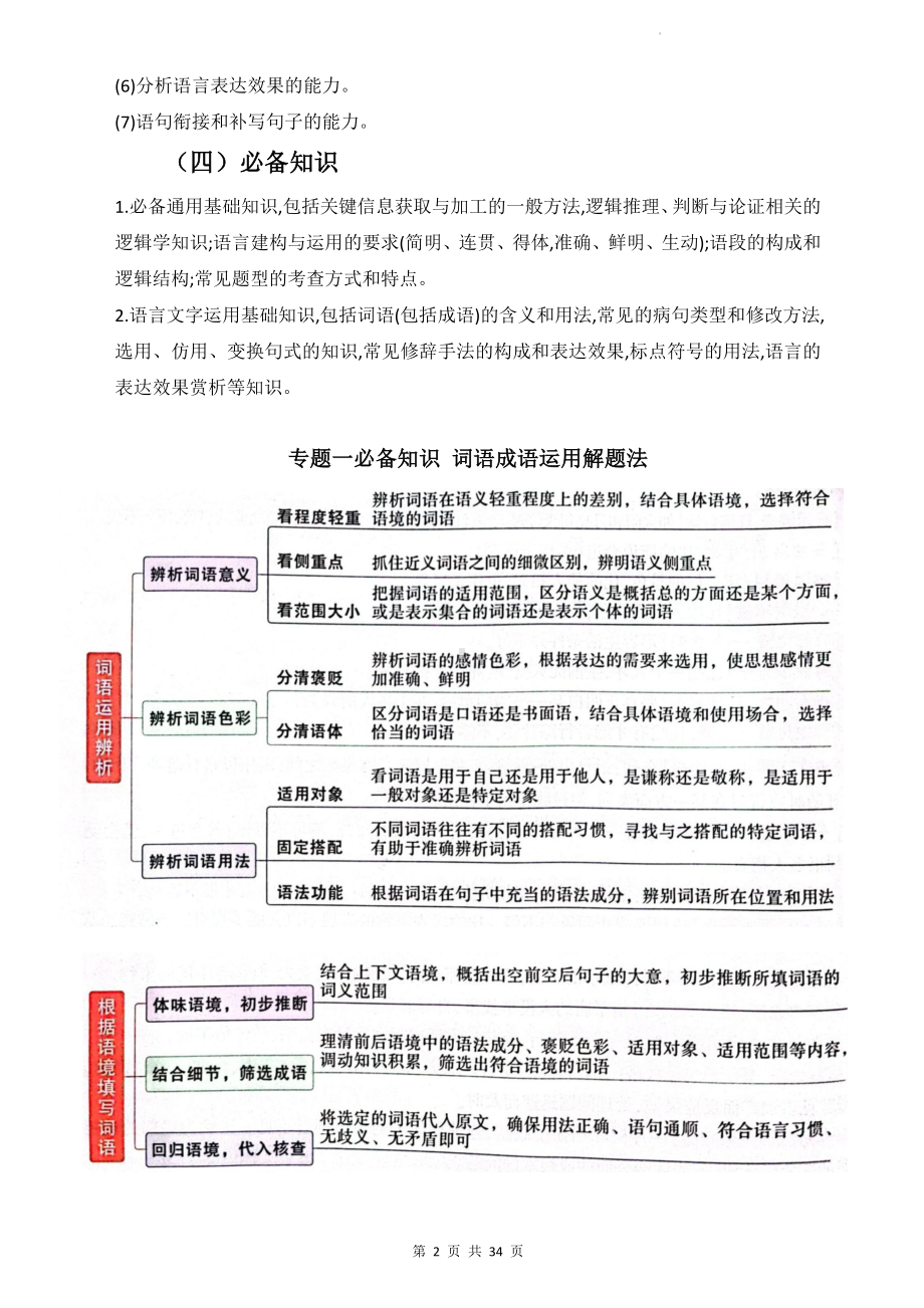 2024年高考语文专题复习：语言文字运用.docx_第2页