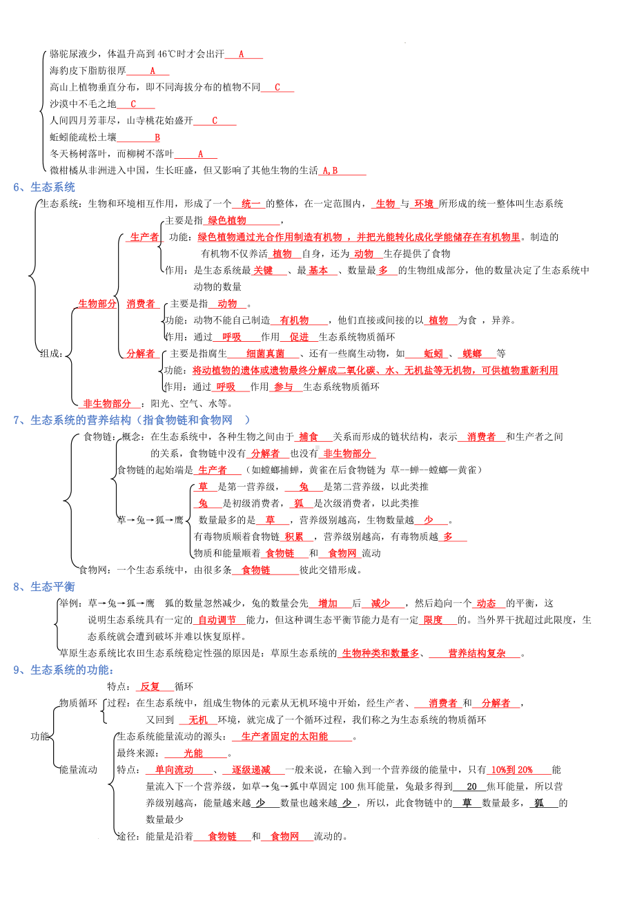 2024年中考生物必背知识点考点清单（实用必备！）.docx_第2页