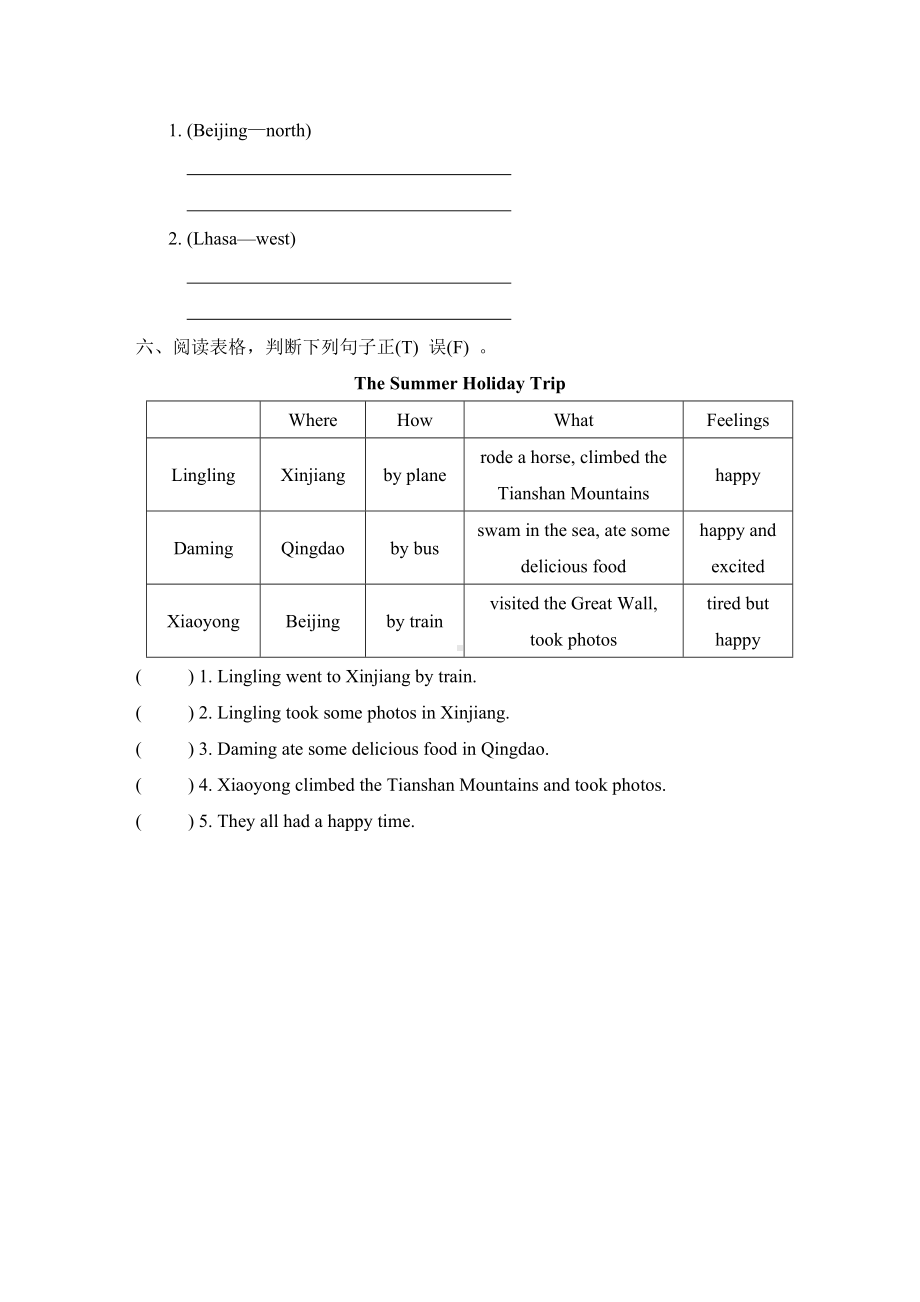 Module 6 Unit 1 素质评价-五年级英语下册外研版.doc_第2页