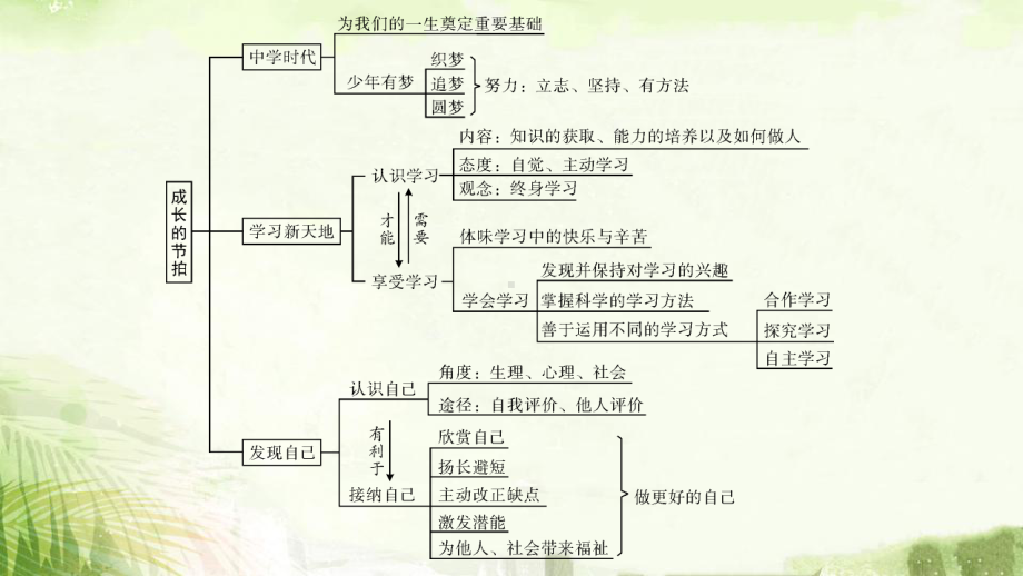 统编版七年级上册道德与法治第一单元 成长的节拍 复习课件70张.pptx_第3页