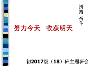 主题班会 努力今天收获明天ppt课件.pptx