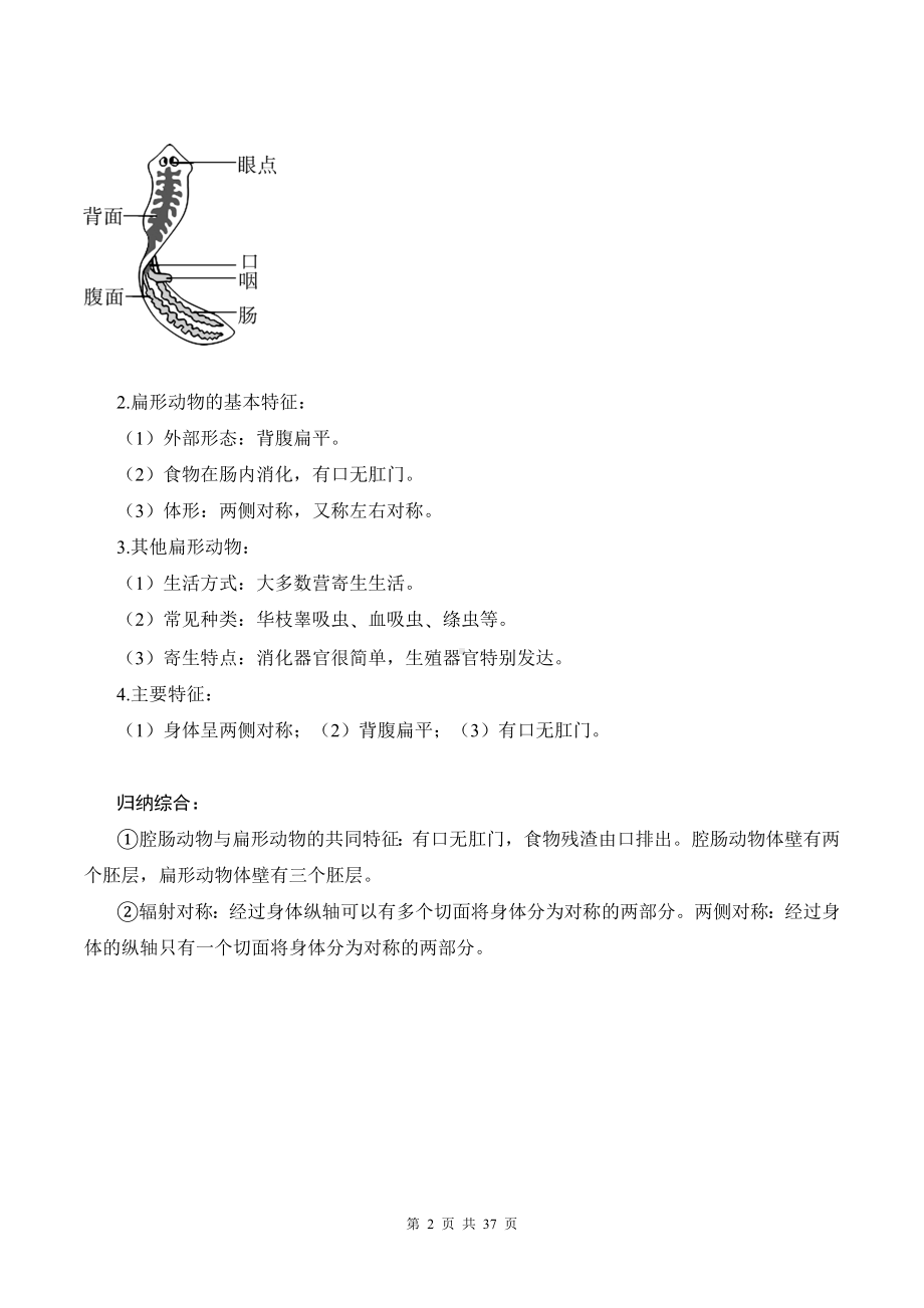 人教版八年级上册生物期末复习重点知识背诵清单（实用必备！）.docx_第2页