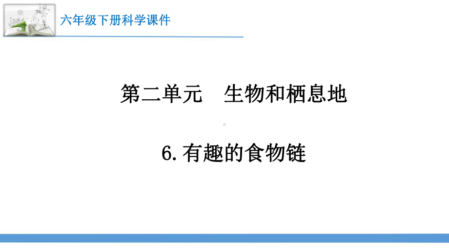 2023最新苏教版六年级下册科学6.有趣的食物链 课件.pptx_第1页