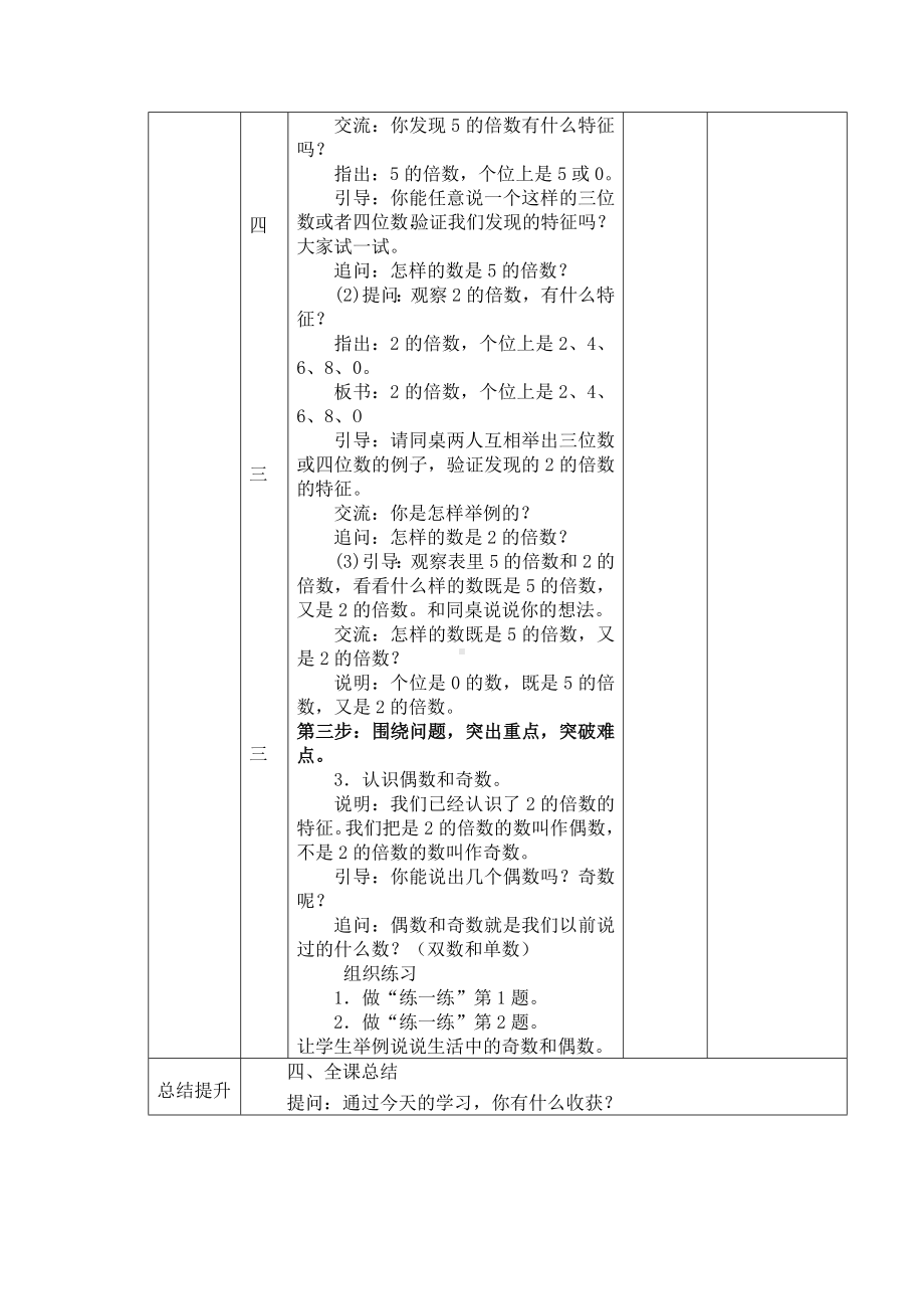 常州市苏教版五年级数学下册第三单元第2课《2和5的倍数的特征》教案.docx_第2页