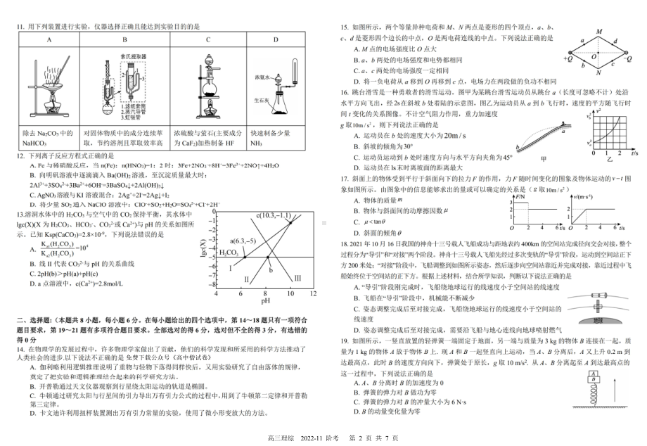 四川省树德 2022-2023学年高三上学期11月阶段性测试 理综.pdf_第2页