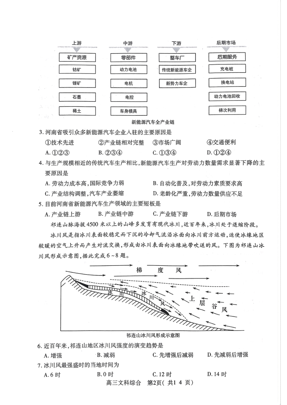 河南省洛阳平顶山许昌济源市2023届高三第二次质量检测文科综合试卷+答案.pdf_第2页