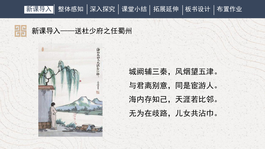 人教部编八年级语文下册《送杜少府之任蜀州》名师公开课同课异构创新获奖课件.pptx_第3页