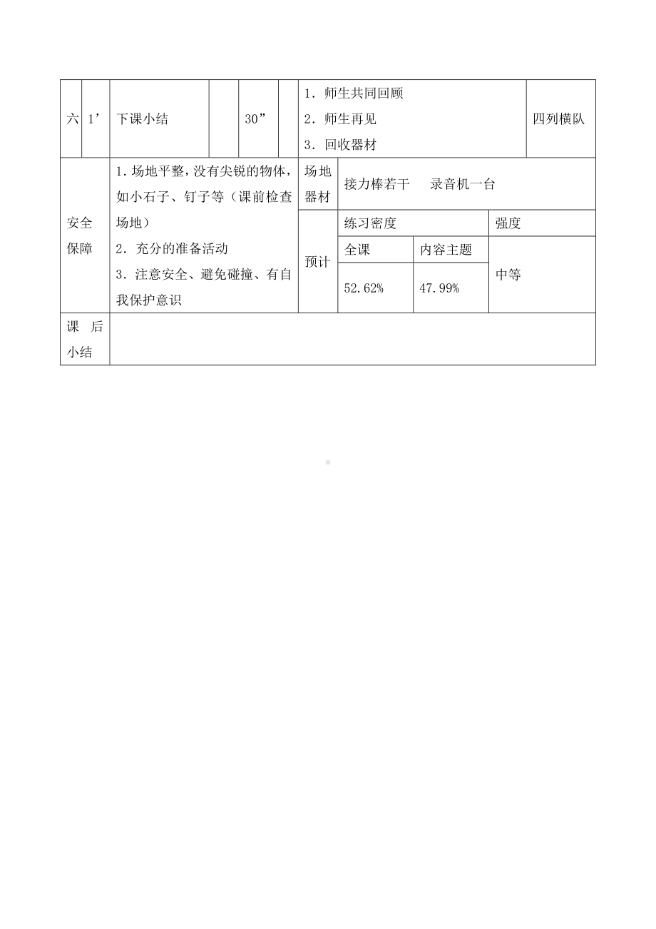 五年级体育教案-50米迎面接力 全国通用.doc_第3页