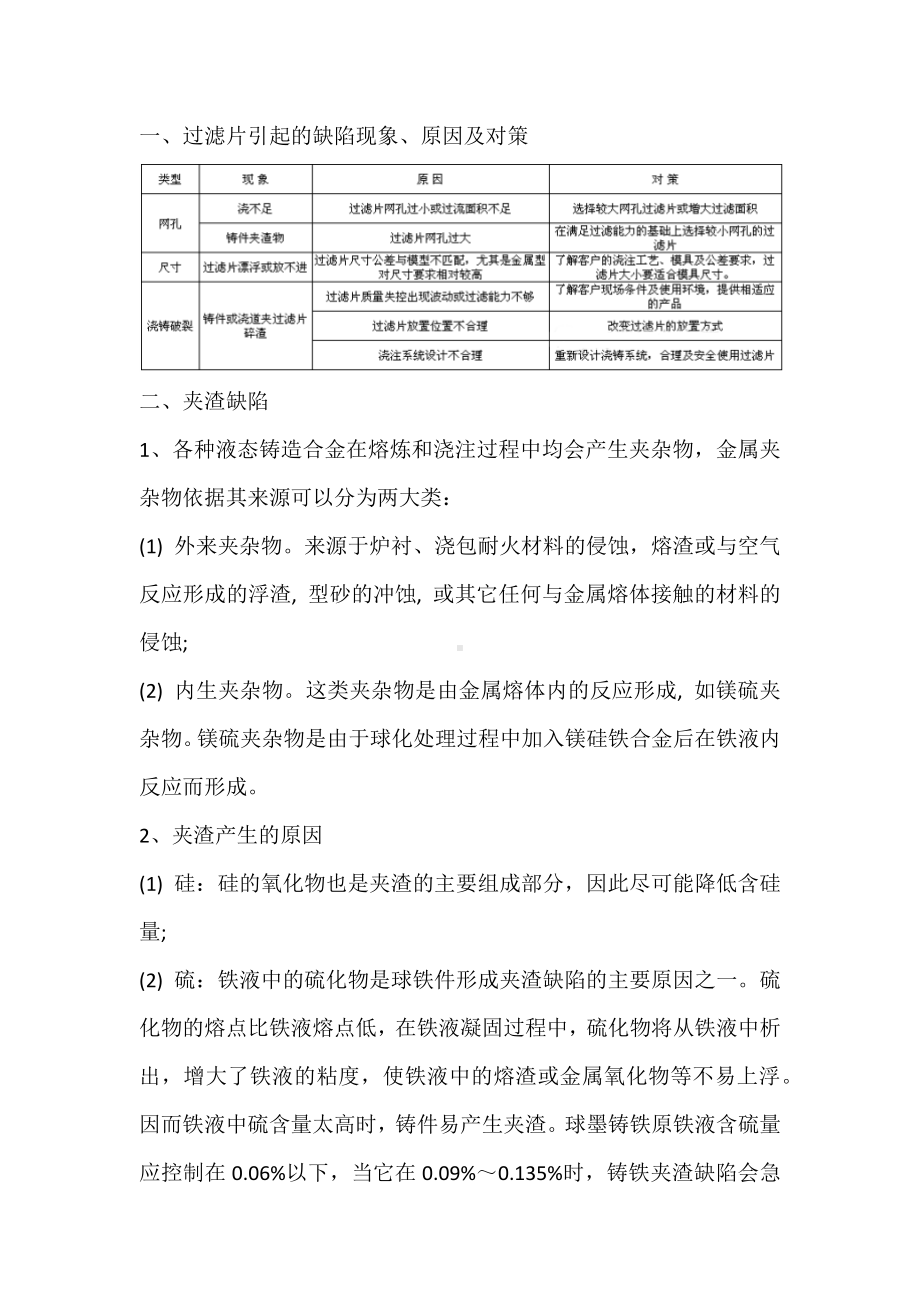 熔炼铸造缺陷分析及解决方案.docx_第1页