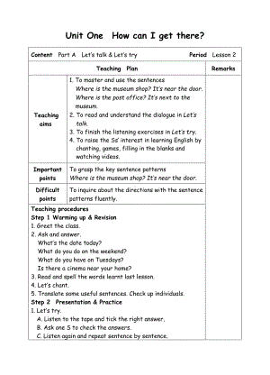 六年级上册英语教案-Unit1How can I get there-2 Let's talk-人教(PEP)( ).doc