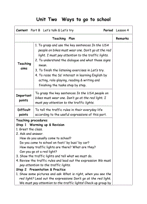 六年级上册英语教案-Unit2 Ways to go to school-4B Let's talk-人教(PEP)( ).doc