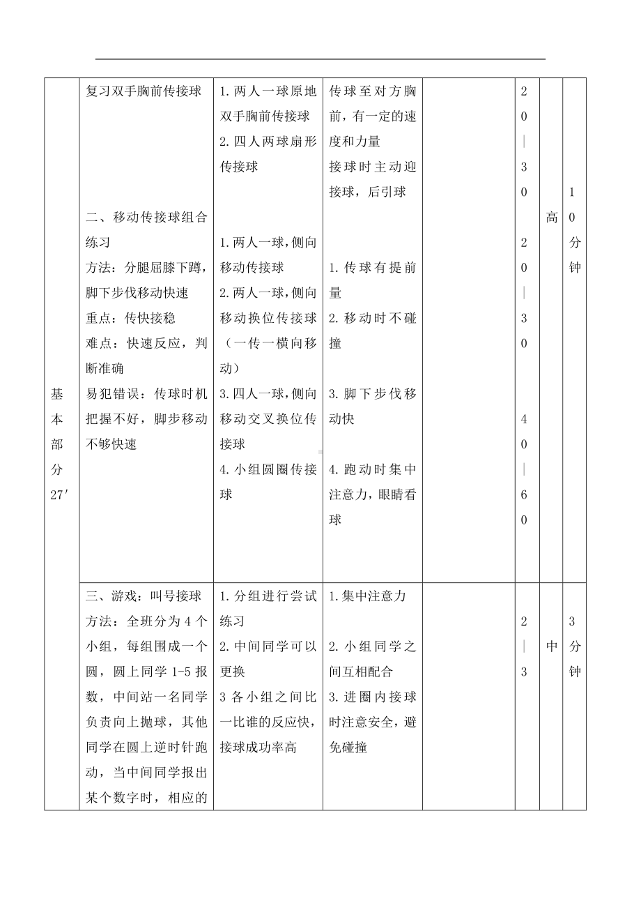 五年级体育教案-移动传接球组合练习 浙教课标版.doc_第2页