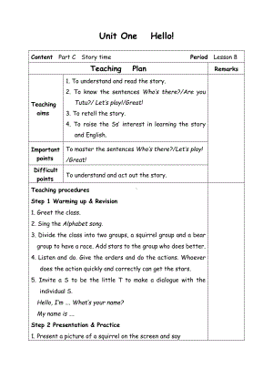 三年级上册英语教案-9 Unit1 Hello-8-人教(PEP).doc