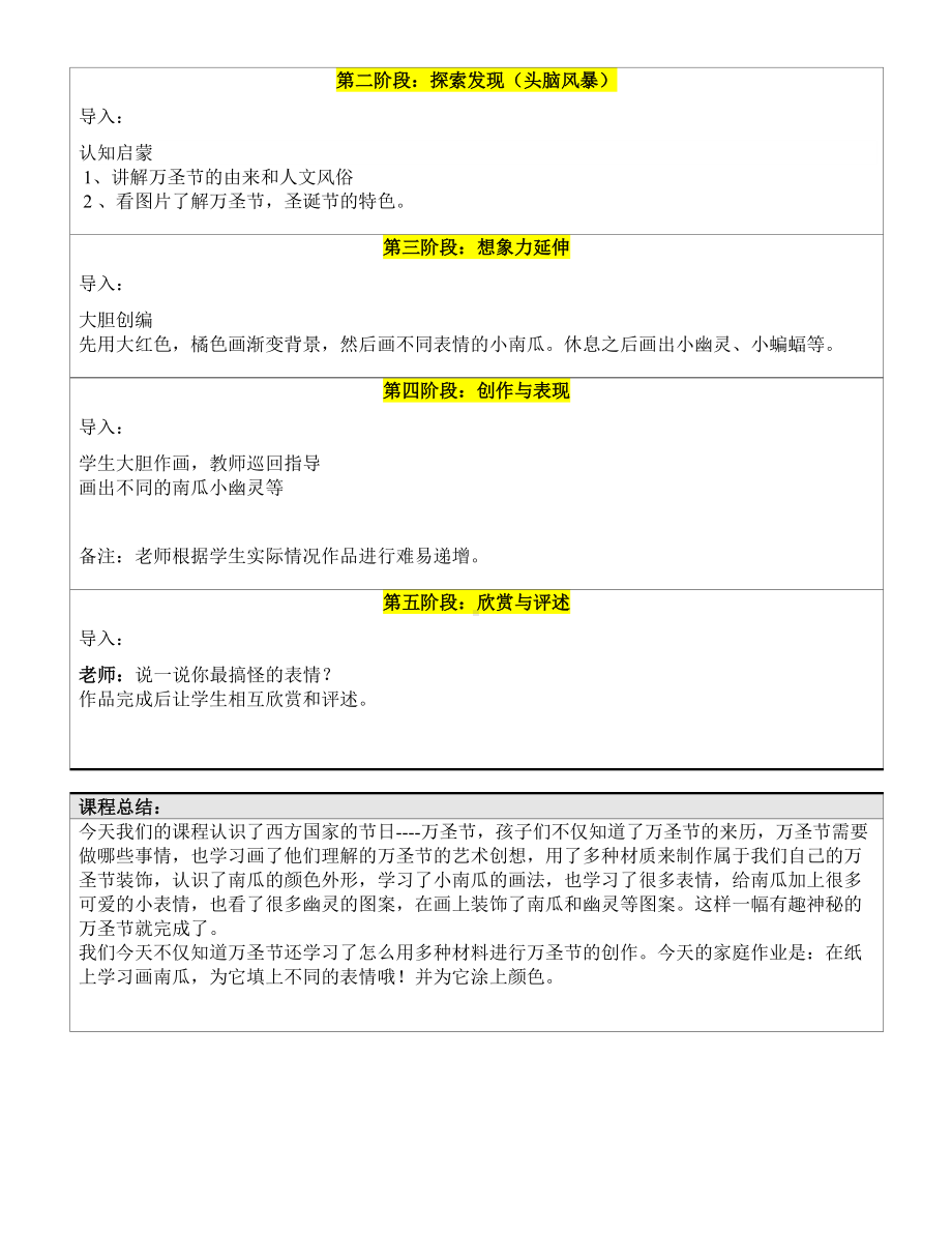 一年级下册美术课外C班教案-万圣节 -全国通用.doc_第2页