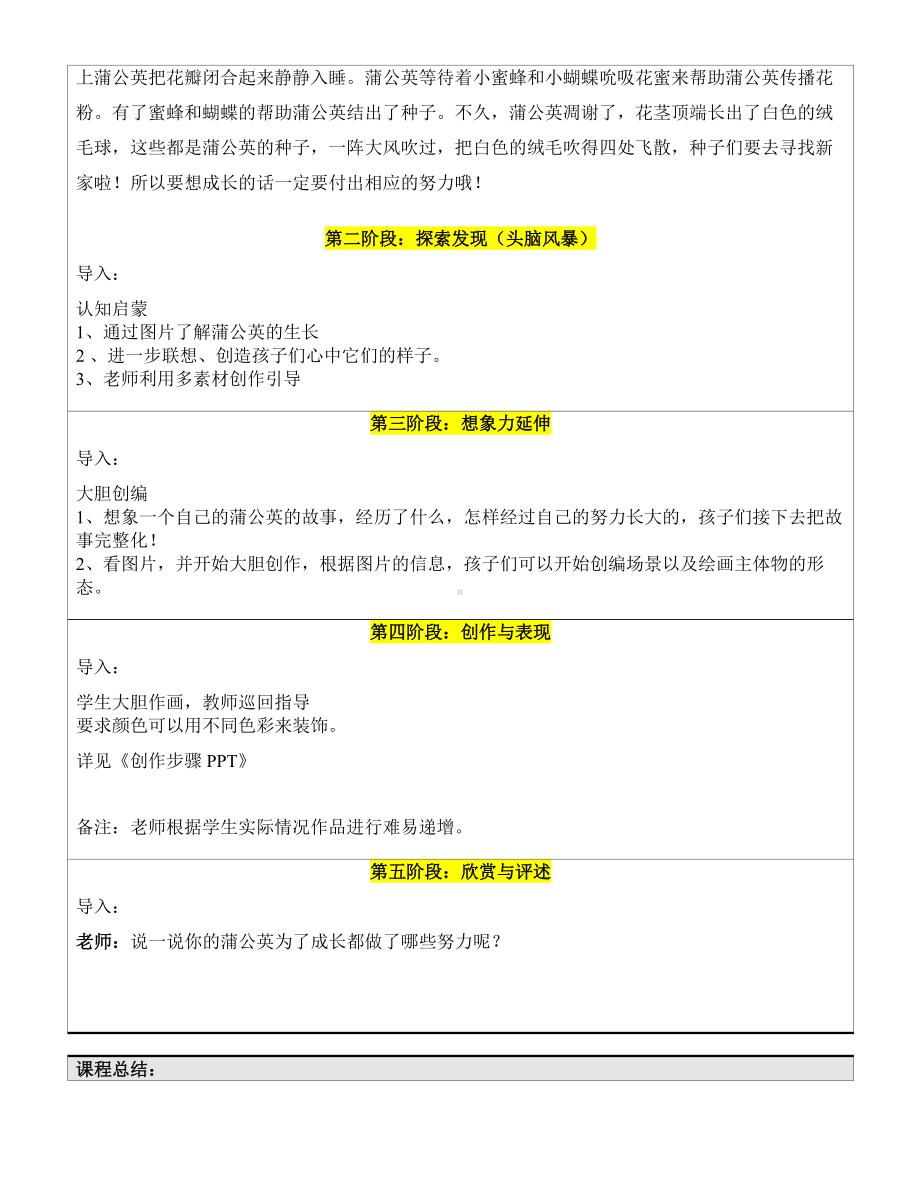 一年级下册美术课外B班教案-蒲公英的旅行 全国通用.doc_第2页