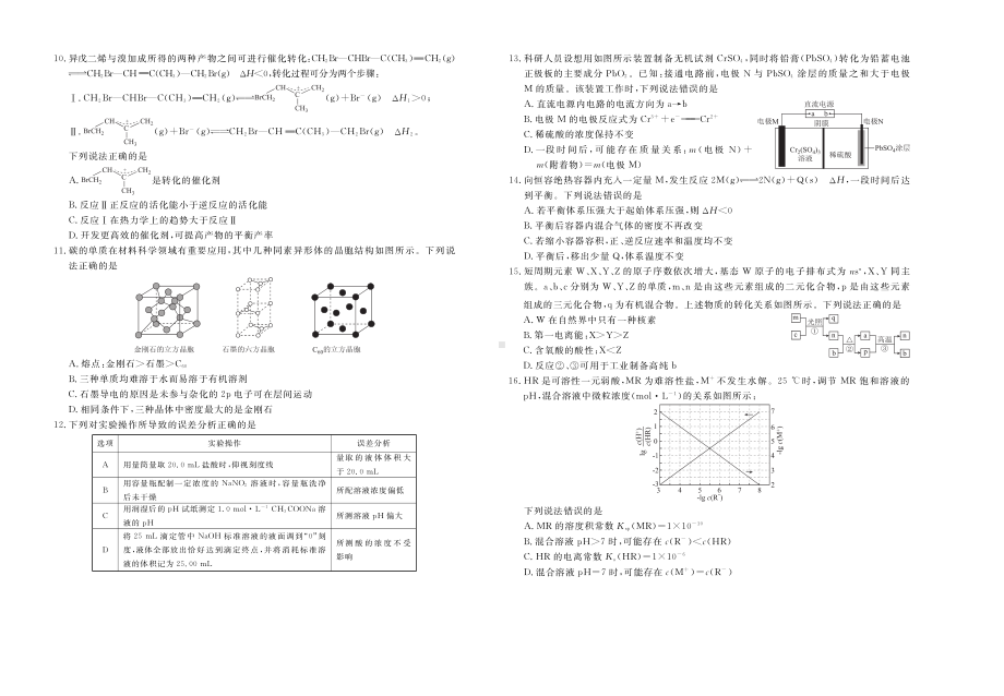 广东省2023年普通高中学业水平选择性考试模拟试题化学试题 - 副本.pdf_第2页