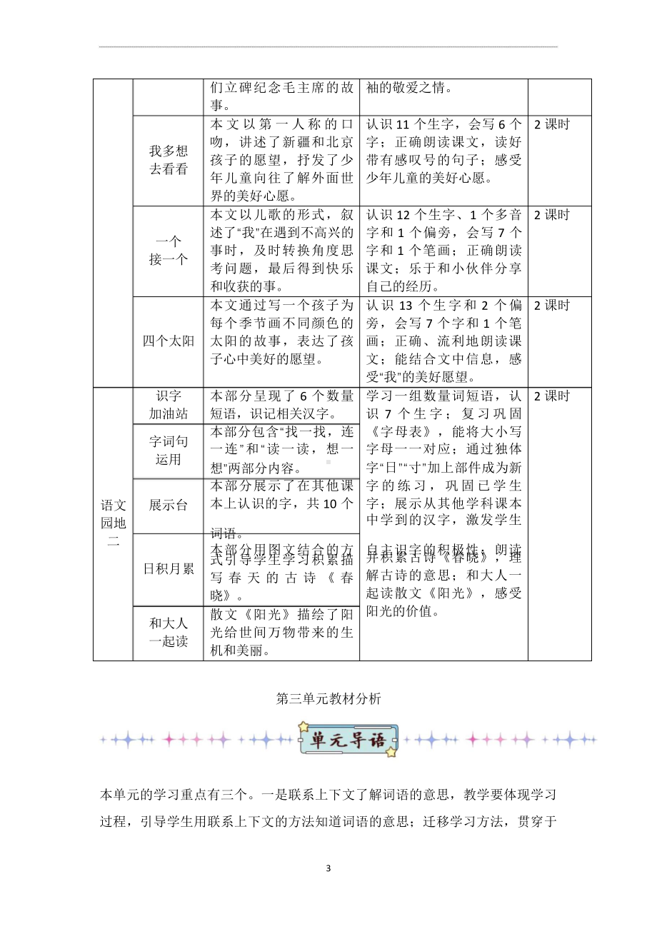 新课标背景下：语文部编版《语文》一年级下册全册大单元整体教材解读及教学分析.docx_第3页