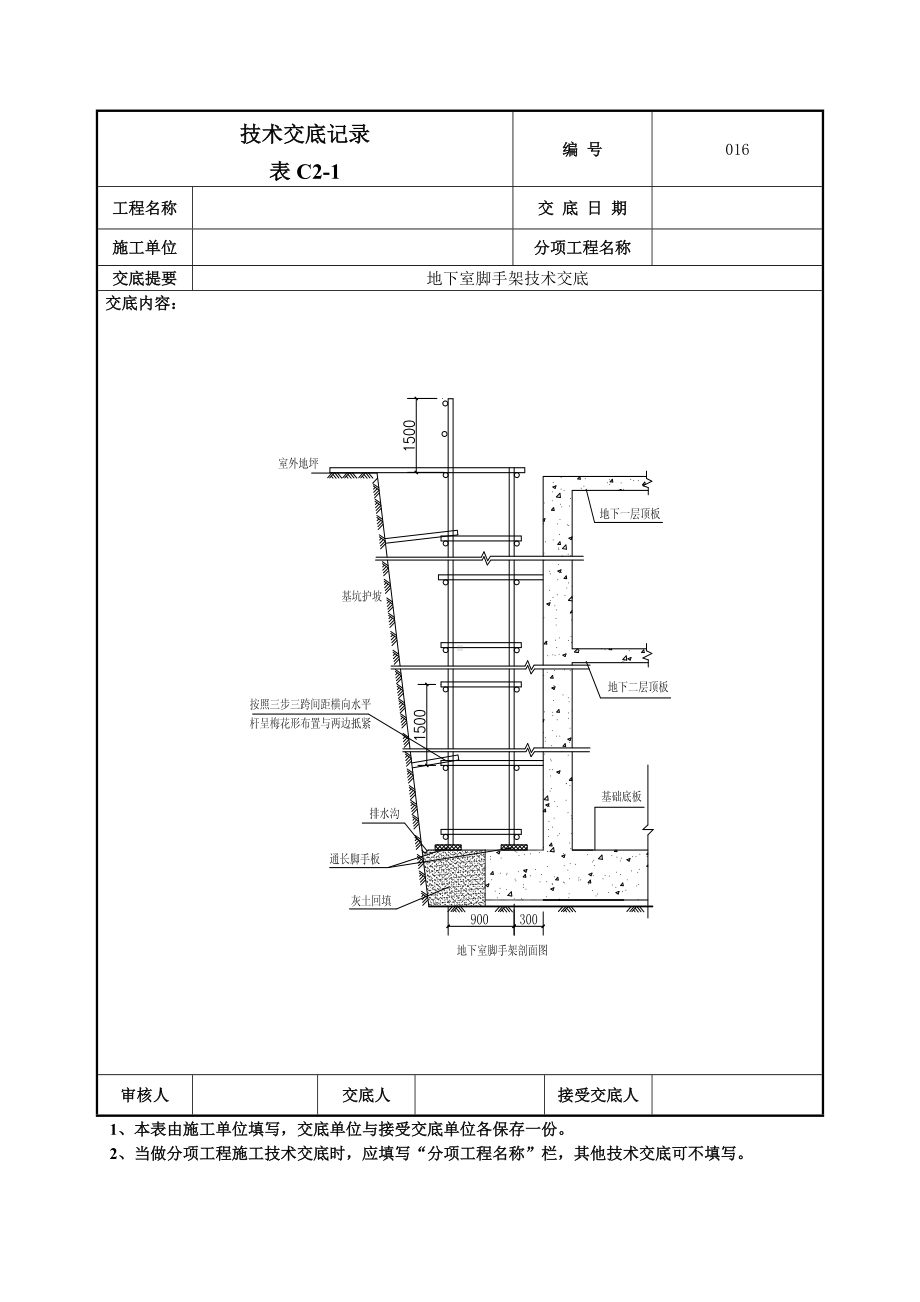 地下脚手架技术交底.doc_第2页