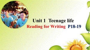 Unit1 Reading for writing （ppt课件）-新人教版（2019）《高中英语》必修第一册.pptx