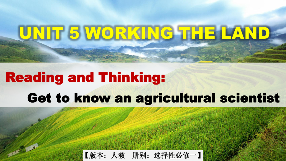 Unit 5 Reading and thinking（ppt课件）-新人教版（2019）《高中英语》选择性必修第一册.pptx_第1页