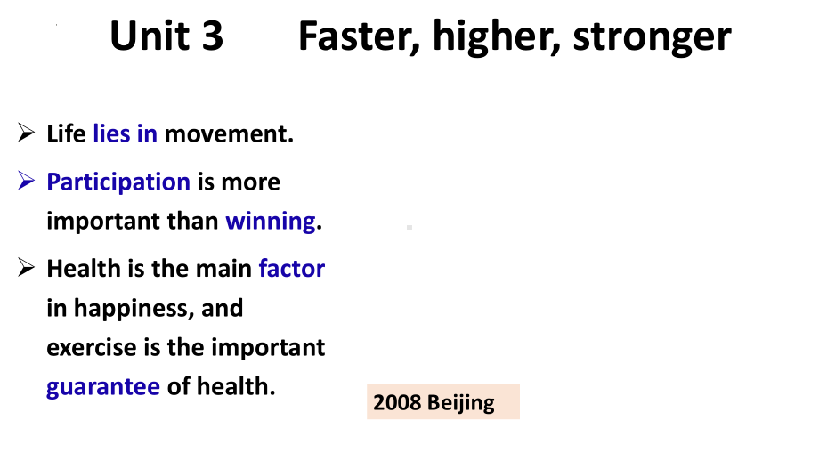 Unit 3 Faster, Higher, Stronger Understanding ideas（ppt课件）-新外研版（2019）《高中英语》选择性必修第一册.pptx_第1页