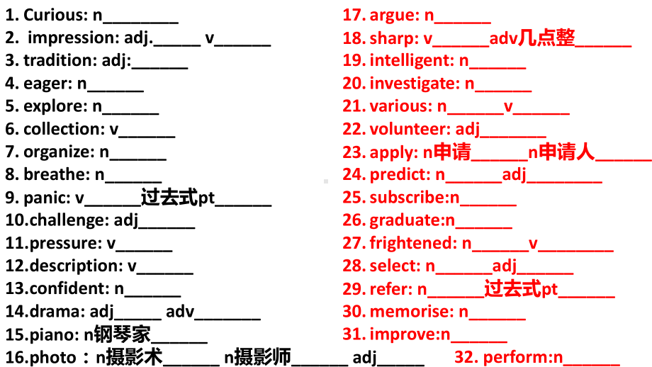 Unit 1-6 词汇变形拓展（ppt课件）-新外研版（2019）《高中英语》必修第一册.pptx_第2页