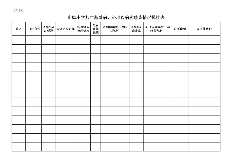 山脚小学师生基础病、心理疾病和感染情况摸排表.xlsx_第2页