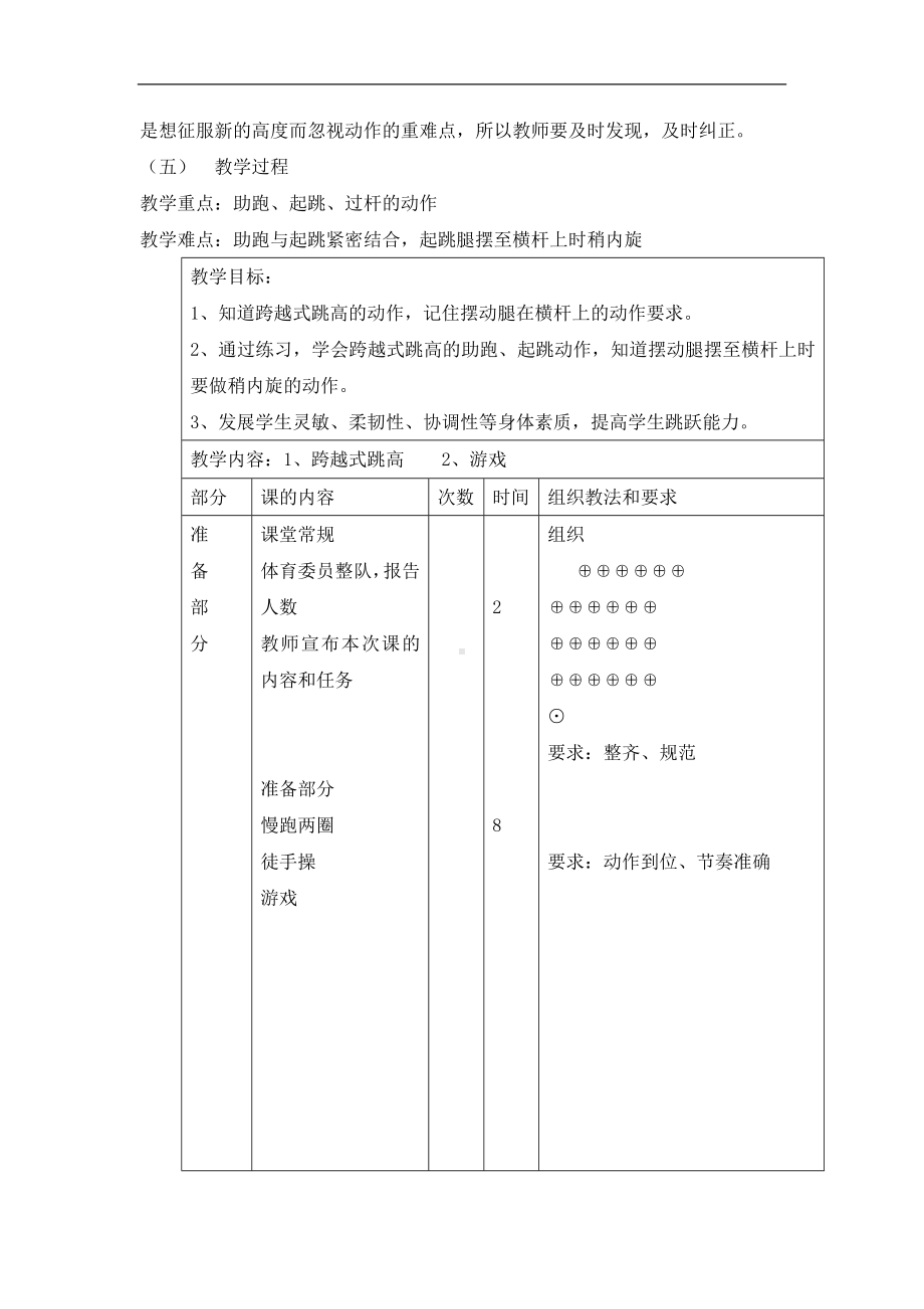 六年级体育教案-跨越式跳高浙教课标版.doc_第2页