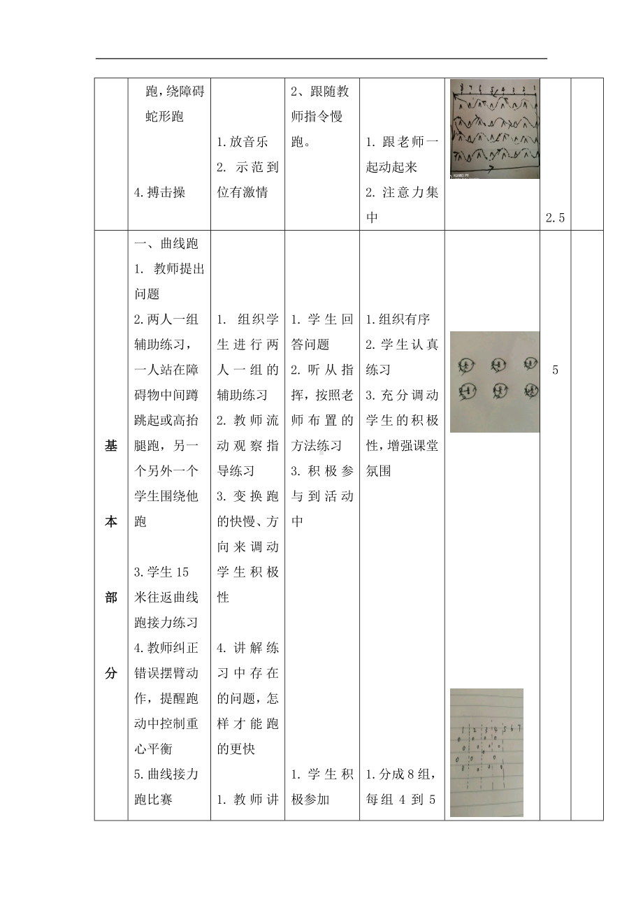 六年级体育教案-曲线跑 浙教课标版.doc_第2页