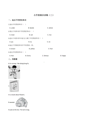 六年级下册英语试题-小升初综合训练（二） 外研版（三起点） 含答案.doc