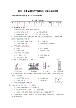 广东省惠州市第一 南湖校区2022-2023学年九年级线上假期检测化学试题.docx