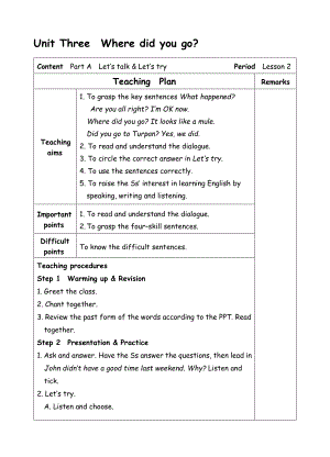 六年级下册英语教案-Unit3Where did you go-2 let's talk-人教(PEP)( ).doc