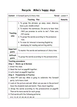 六年级下册英语教案-recycle 4-4 (2)-人教(PEP)( ).doc