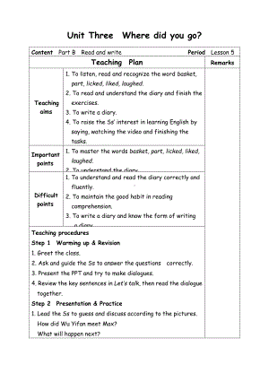 六年级下册英语教案-Unit3Where did you go-5 Read and write-人教(PEP)( ).doc