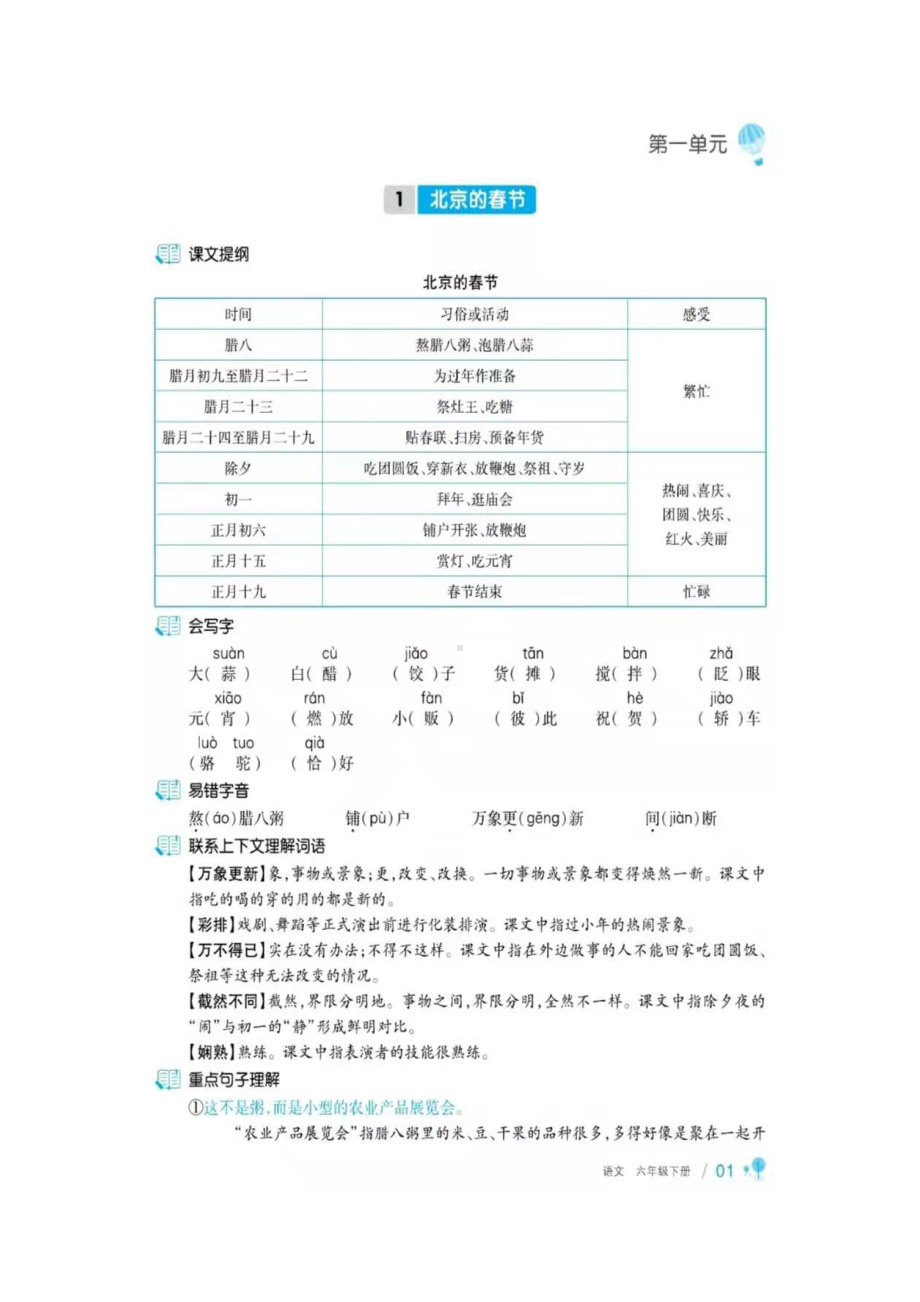 六年级下部编语文-最新课文知识梳理（2021）.docx_第1页