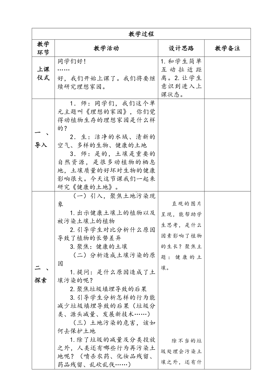 新苏教版六年级下册科学第四单元《健康的土地》教案.docx_第2页