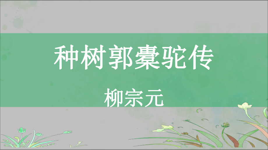 11《种树郭橐驼传》ppt课件ppt课件50张-（部）统编版《高中语文》选择性必修下册.pptx_第1页