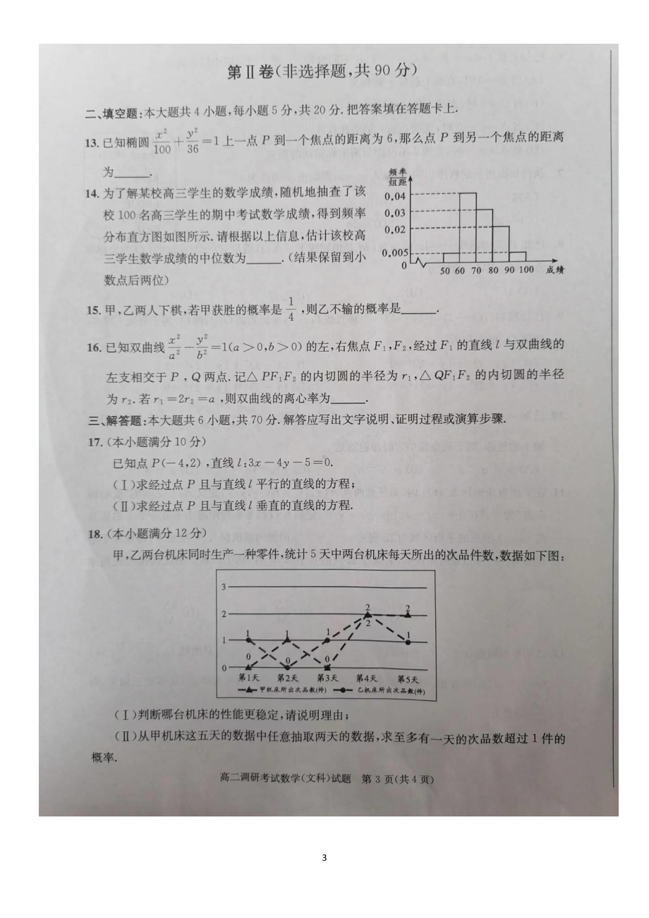 四川省成都市2022-2023学年高二上学期期末调研考试数学(文科)试题及答案.pdf_第3页