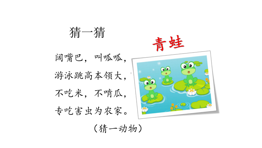 小学语文一年级下册-识字3 小青蛙.ppt_第2页