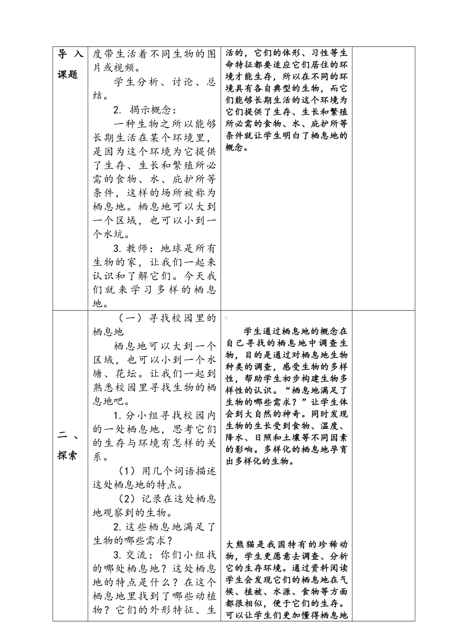 新苏教版六年级下册科学第二单元《生物和栖息地》单元全部教案（共4课）.docx_第2页