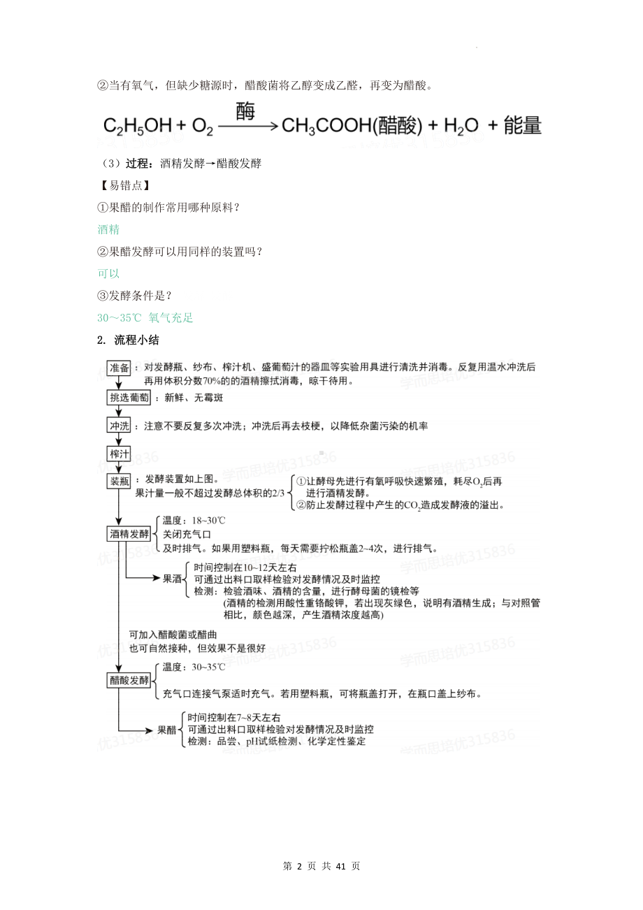 2023年高考生物二轮复习：人教版（2019）选择性必修3《生物技术与工程》高考核心知识点提纲.docx_第2页