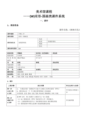 一年级上册美术课外班素材-树林月色 全国通用.doc