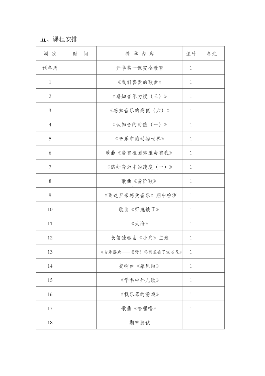 新花城版二年级下册《音乐》教学工作计划.doc_第3页