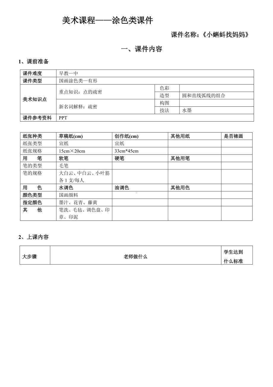 一年级上册美术课外班素材-小蝌蚪找妈妈-全国通用.doc_第1页