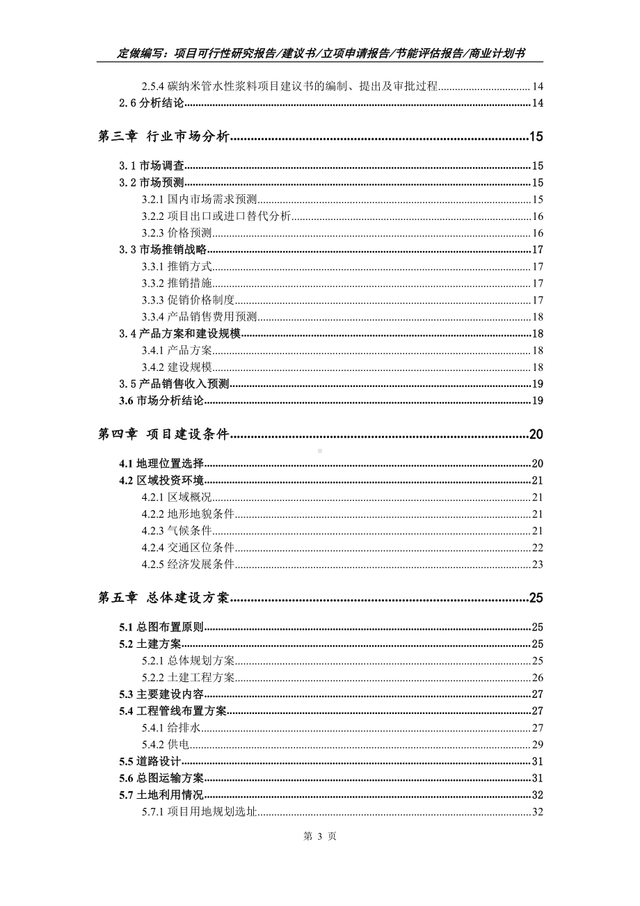 碳纳米管水性浆料项目可行性报告（写作模板）.doc_第3页