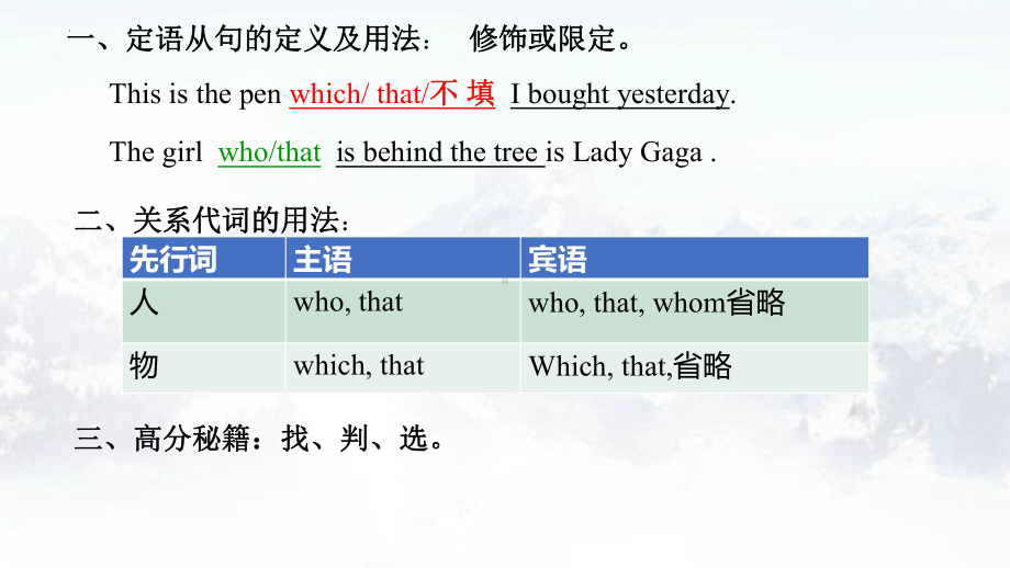 2023年外研版九年级中考语法复习Lesson 12定语从句ppt课件.pptx_第2页