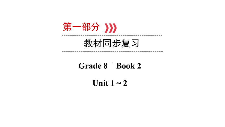 （教材同步复习）第1部分 Grade 8 Book 2 Unit 1~2 2021年中考英语复习ppt课件（云南）.pptx_第1页