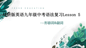 2023年外研版英语九年级中考语法复习Lesson 5形容词&副词ppt课件.pptx